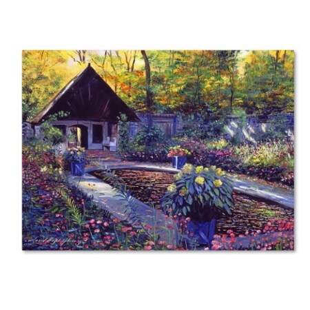 Trademark Fine Art David Lloyd Glover 'Blue Garden Impression' Canvas Art, 14x19 DLG0348-C1419GG